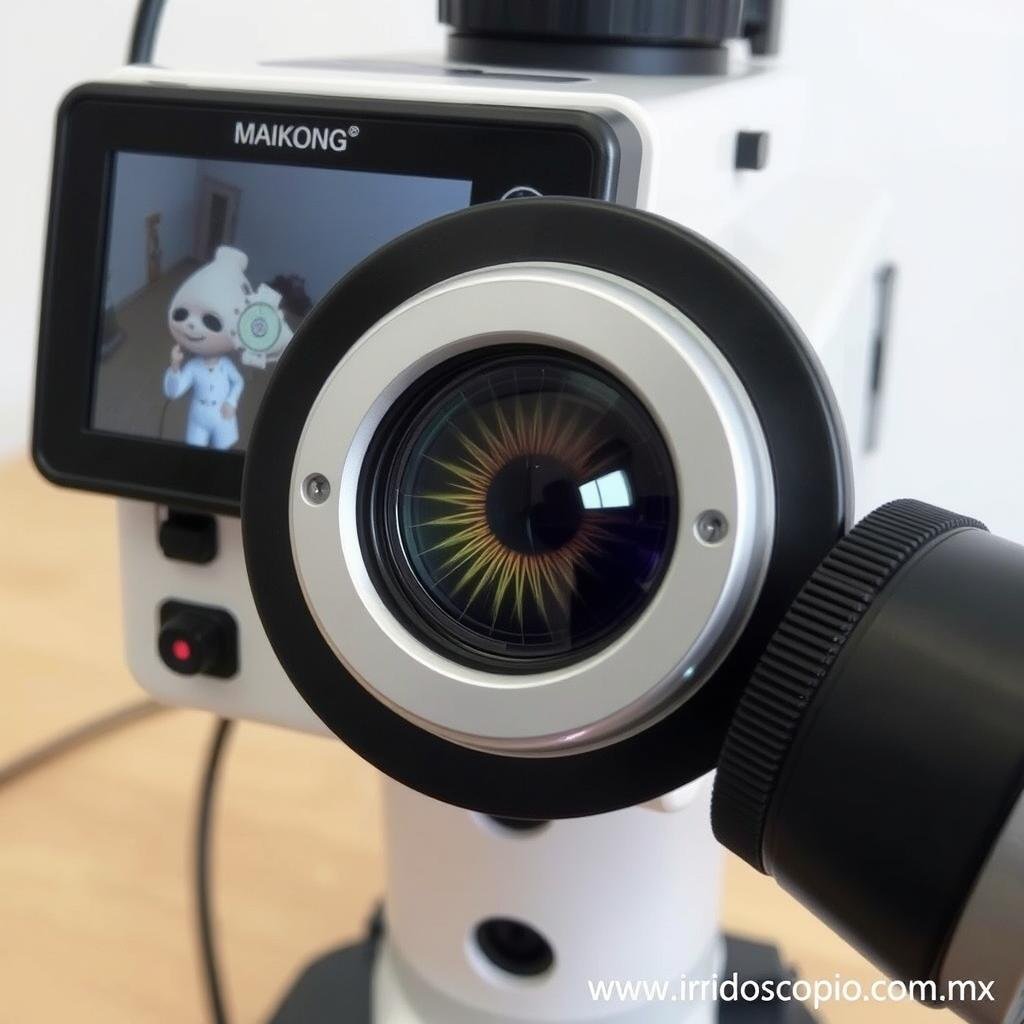 Cámara de Iridología MAIKONG utilizada por iriologo profesional