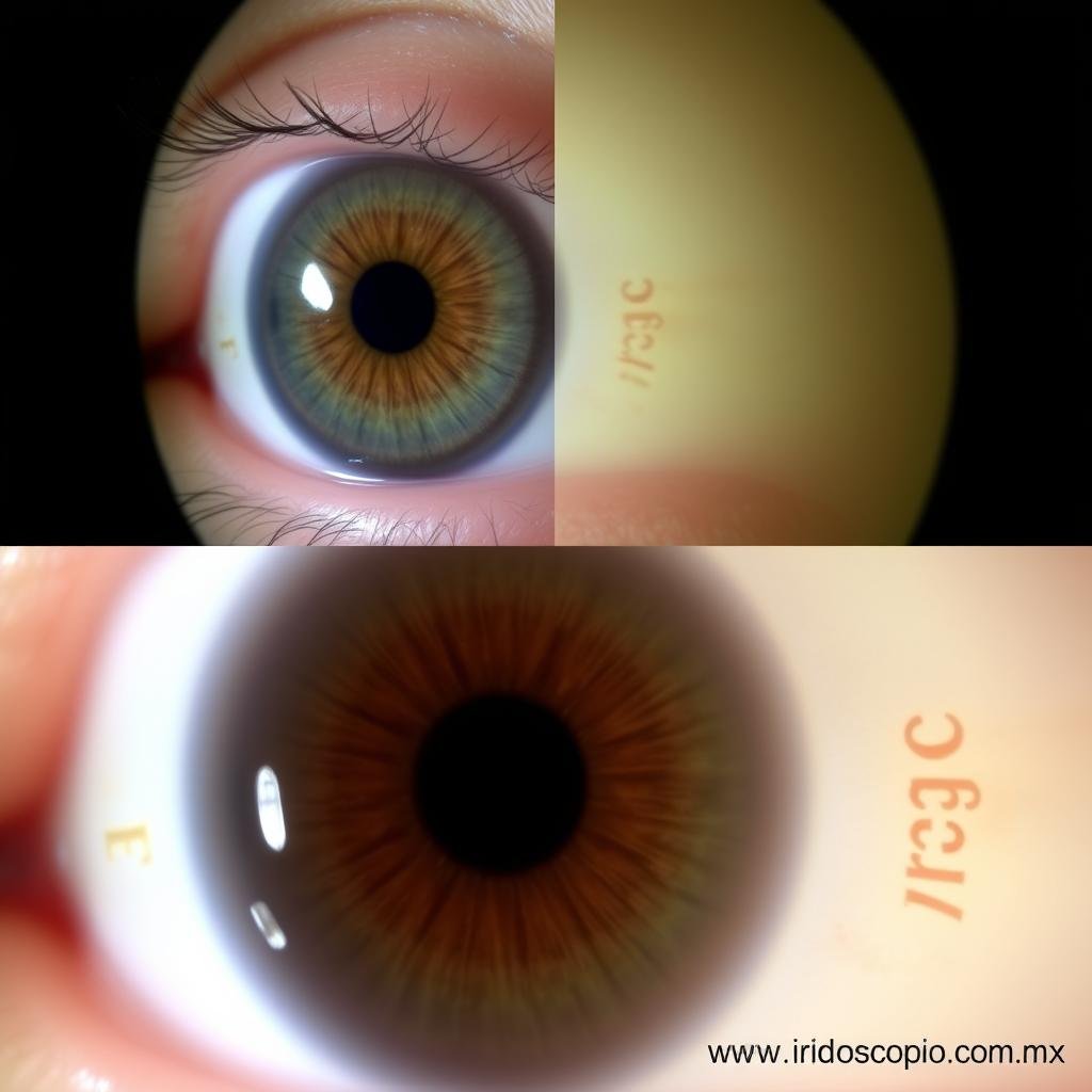 Comparación de ojo normal y ojo con Arco Senil