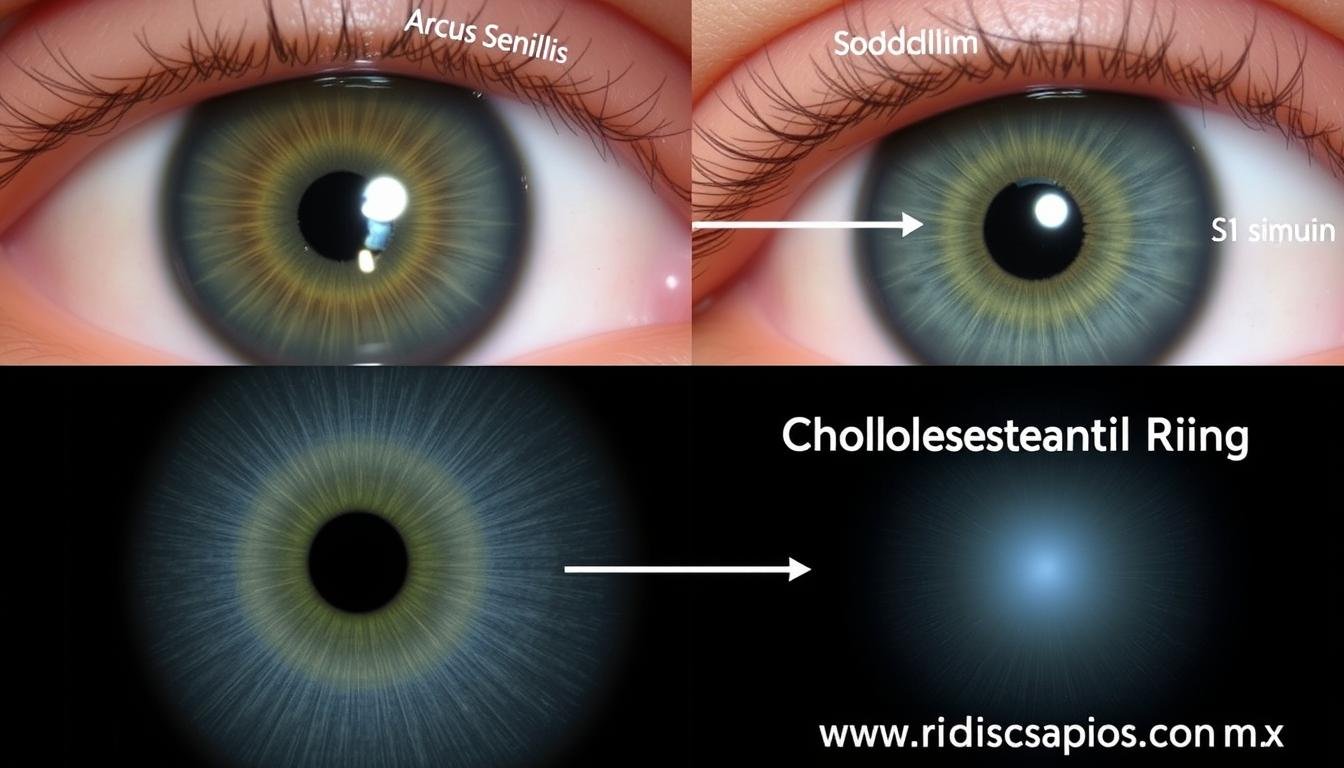 Comparación visual entre Arco Senil Iridológico y otros signos similares Comparación visual entre Arco Senil Iridológico y otros signos similares
