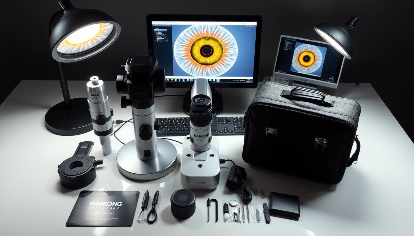 Conjunto completo de equipos iriologo MAIKONG para diagnóstico profesional Conjunto completo de equipos iriologo MAIKONG para diagnóstico profesional