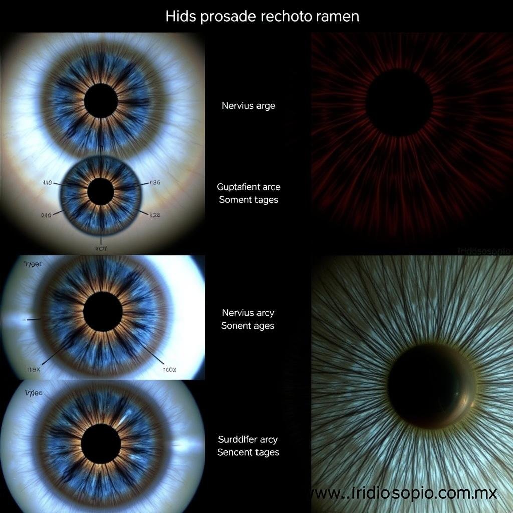Diferentes tipos de anillos de neurastemia en iridología