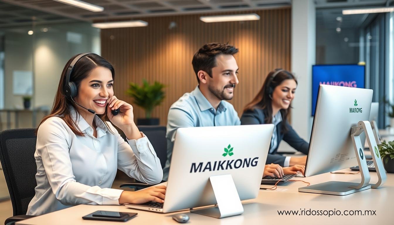 Equipo de soporte técnico MAIKONG atendiendo consultas
