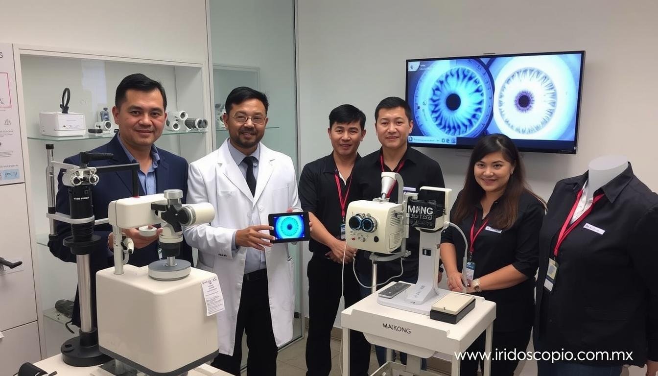Equipo técnico de MAIKONG especializado en aparatos para iriologo