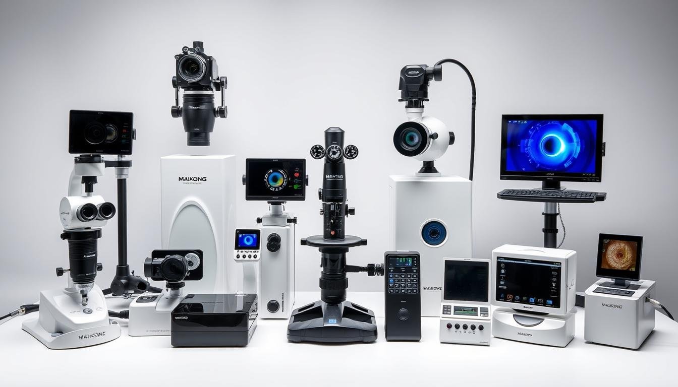 Gama completa de equipos MAIKONG para iridología profesional