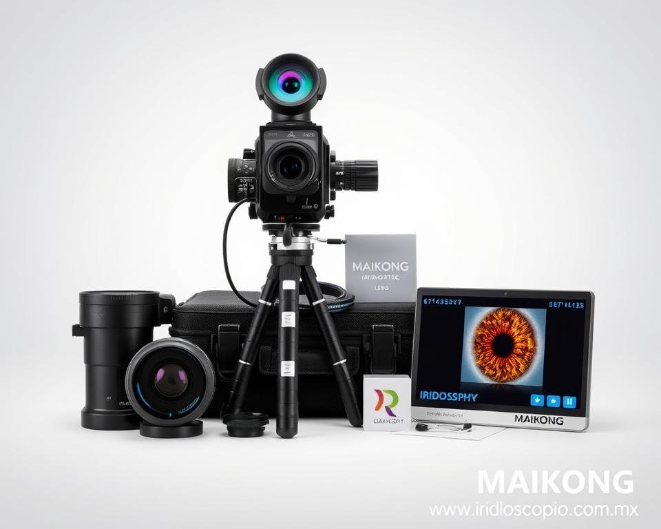 Gama completa de productos MAIKONG para diagnóstico iridológico