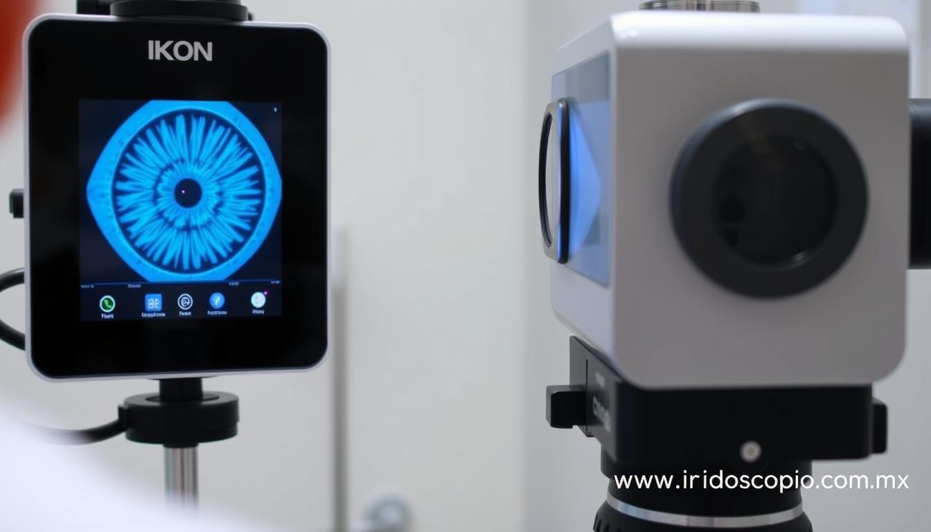 Iridoscopio MAIKONG capturando imágenes de alta resolución del iris Iridoscopio MAIKONG capturando imágenes de alta resolución del iris