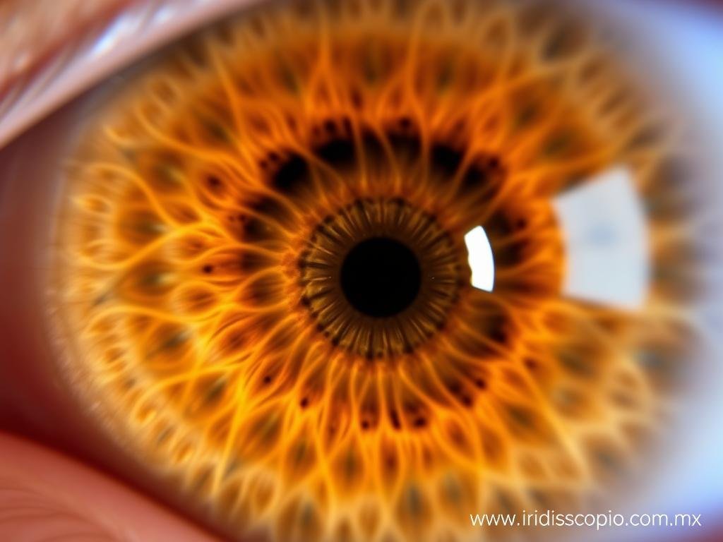 Iris mostrando signos de desequilibrio en el sistema nervioso autónomo Iris mostrando signos de desequilibrio en el sistema nervioso autónomo