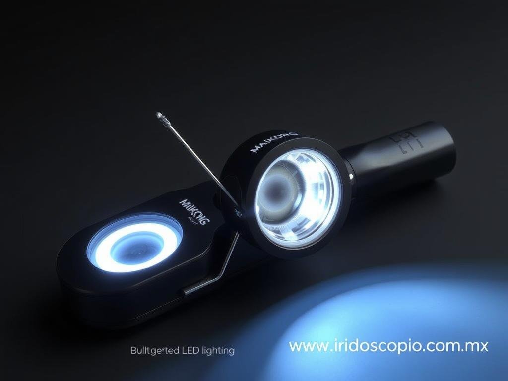 Lupa de Iridología MAIKONG IrisView con iluminación LED integrada