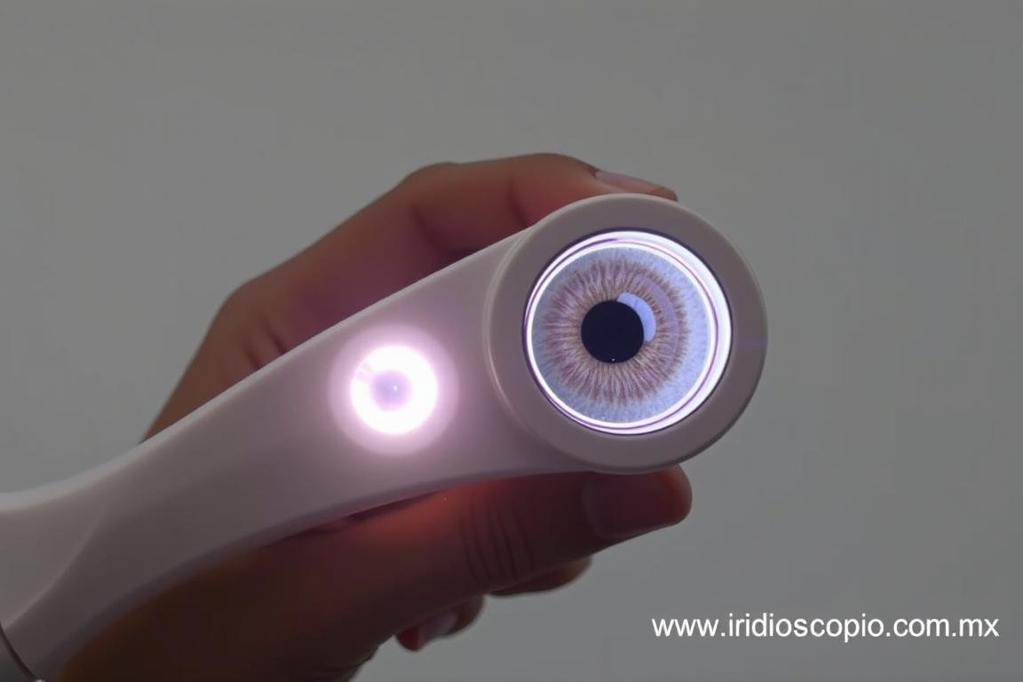 Lupa de Iridología MAIKONG con iluminación LED para examen preciso