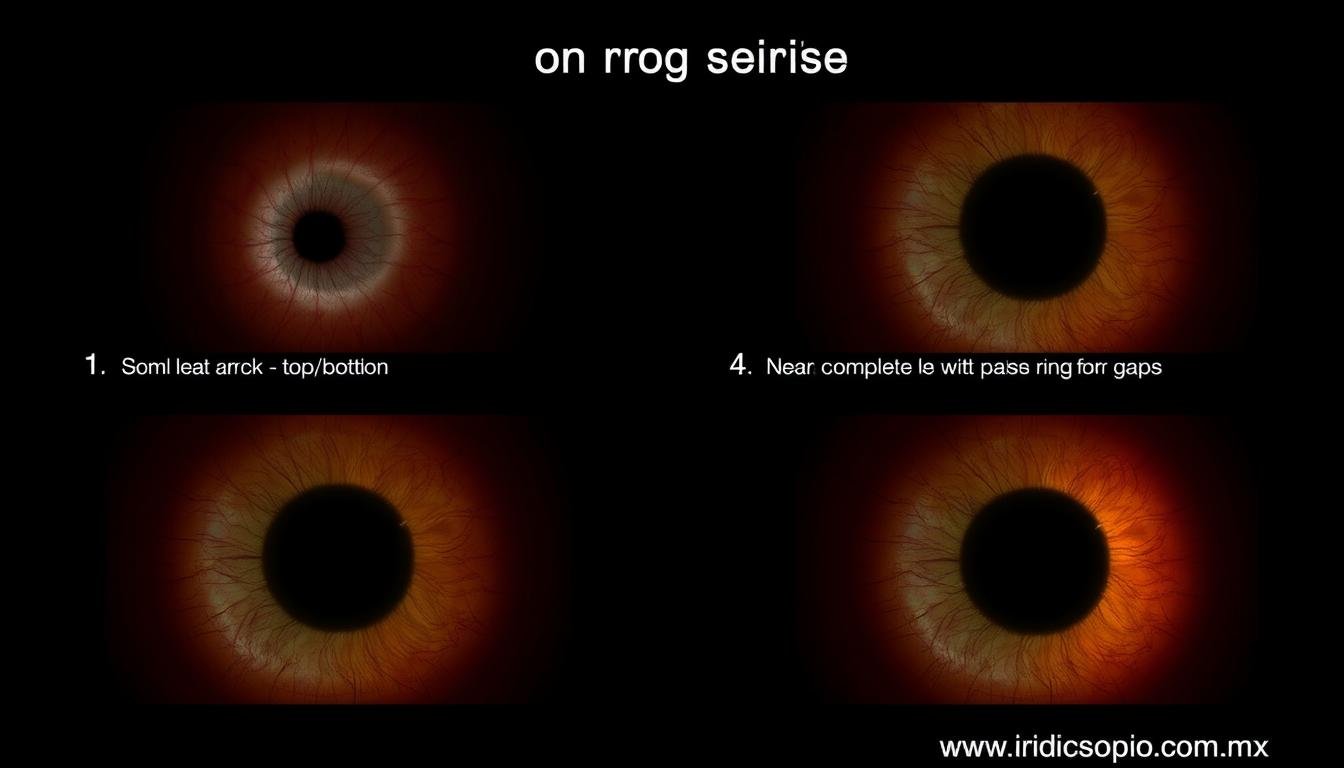 Progresión del arco senil en diferentes etapas de desarrollo Progresión del arco senil en diferentes etapas de desarrollo