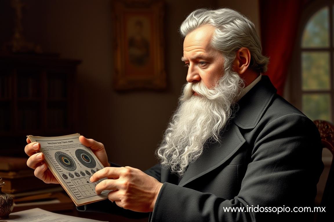 Retrato histórico de Ignaz von Peczely, fundador de la iridología moderna