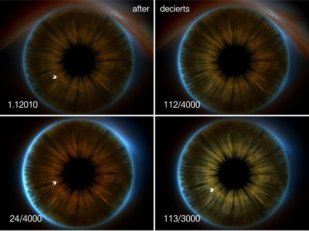 Seguimiento de la progresión del Arco Senil documentado con Cámara de Iridología MAIKONG Seguimiento de la progresión del Arco Senil documentado con Cámara de Iridología MAIKONG