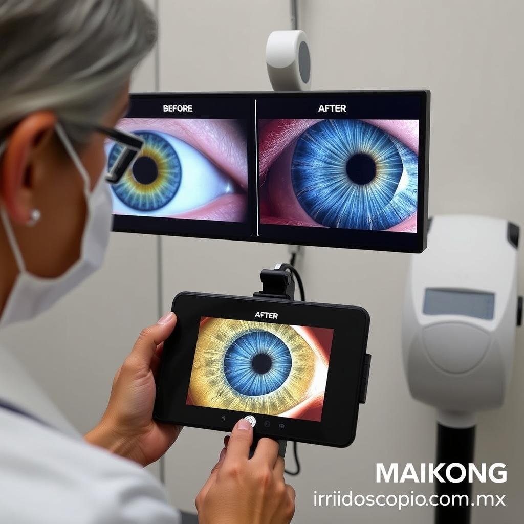 Seguimiento de progreso de salud mediante iridología