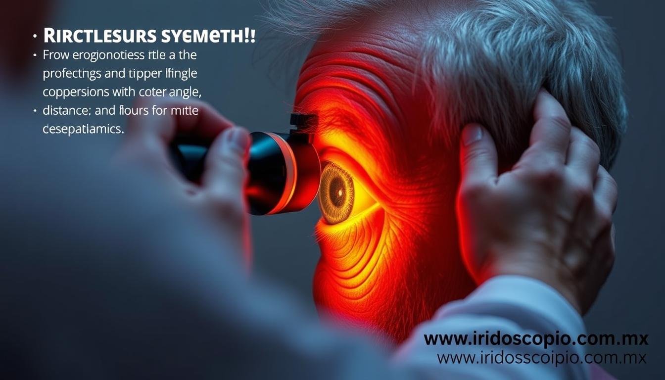 Técnica correcta de observación del arco senil con iridoscopio Técnica correcta de observación del arco senil con iridoscopio